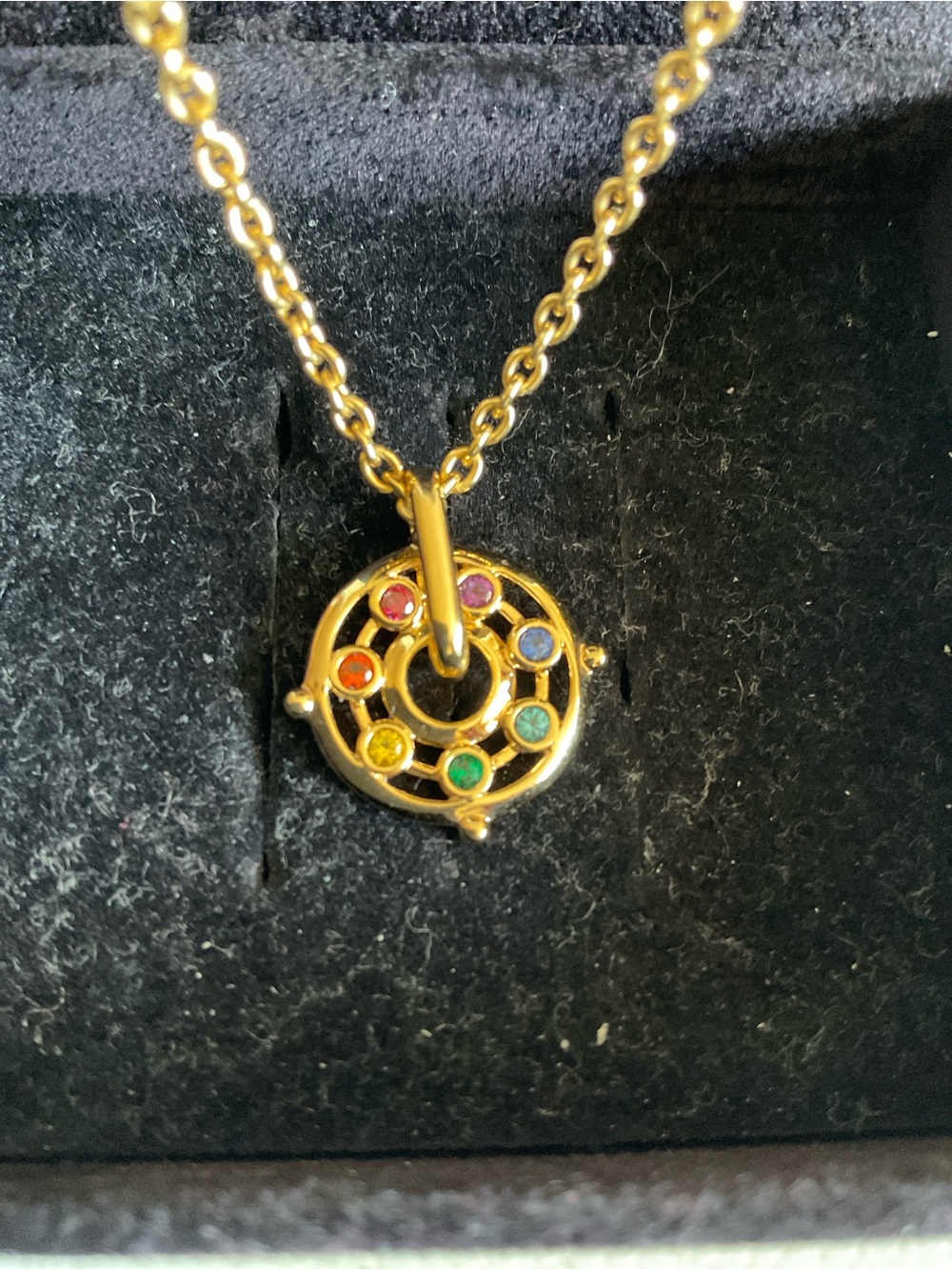 Pandora Avenger Pendant Necklace with Multicolor Gems